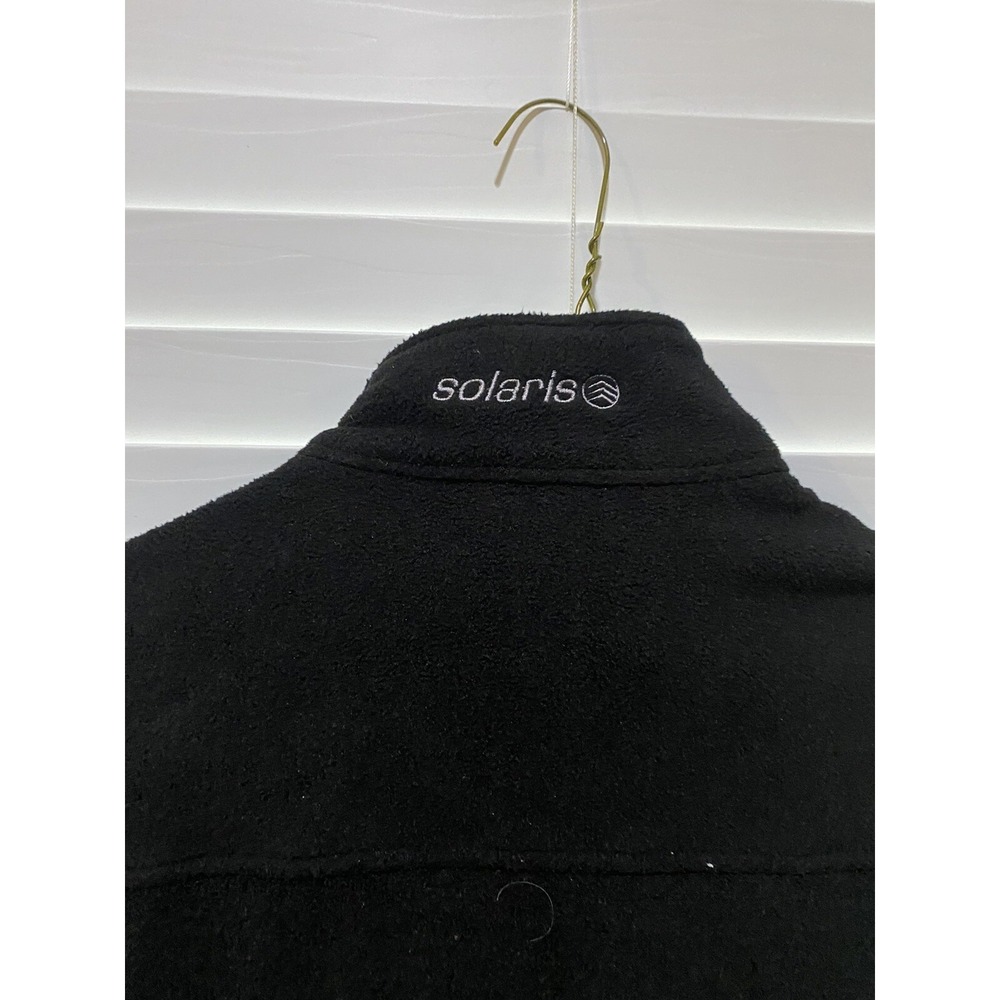 Solaris Mens Full Zip Fleece Vest Black Mock Neck L - Picture 7 of 7
